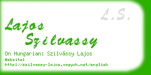 lajos szilvassy business card